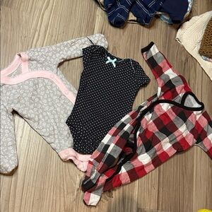 Set of 3 Premie - Pink Floral, Blue Polka Dot, Red Plaid